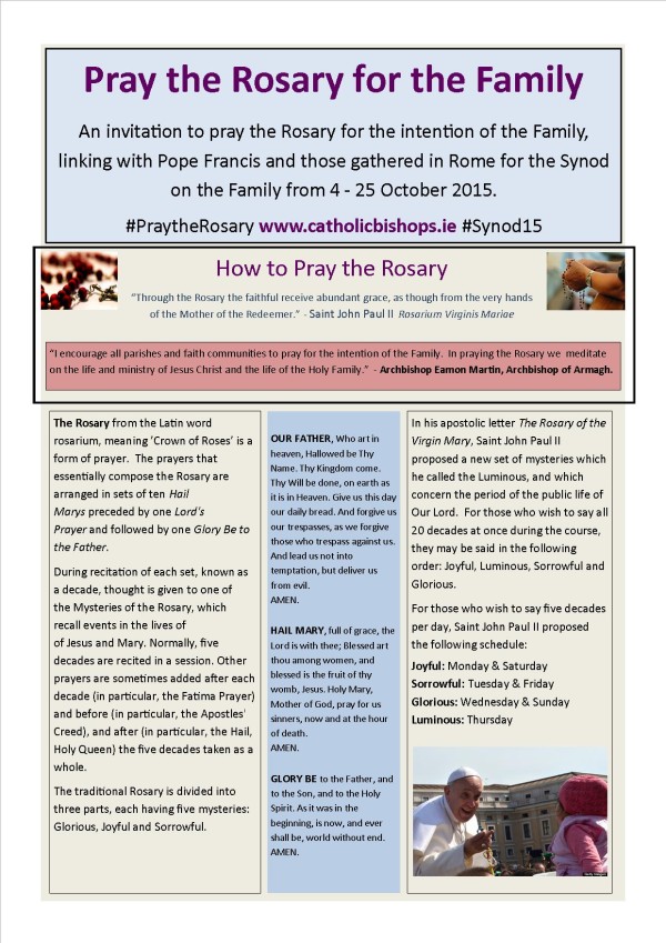 Pray the Rosary for the Family | Irish Catholic Bishops' Conference